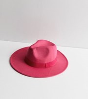 New Look Deep Pink Fedora Hat